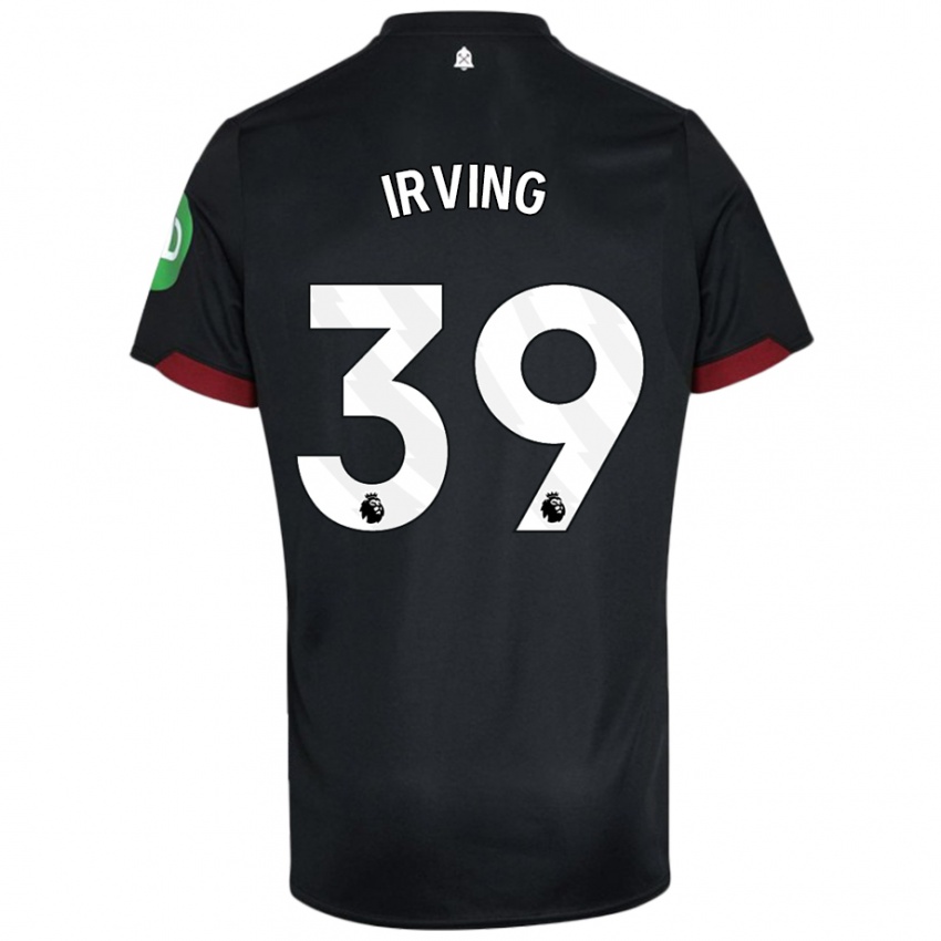 Kinder Andy Irving #39 Schwarz Weiß Auswärtstrikot Trikot 2024/25 T-Shirt Österreich