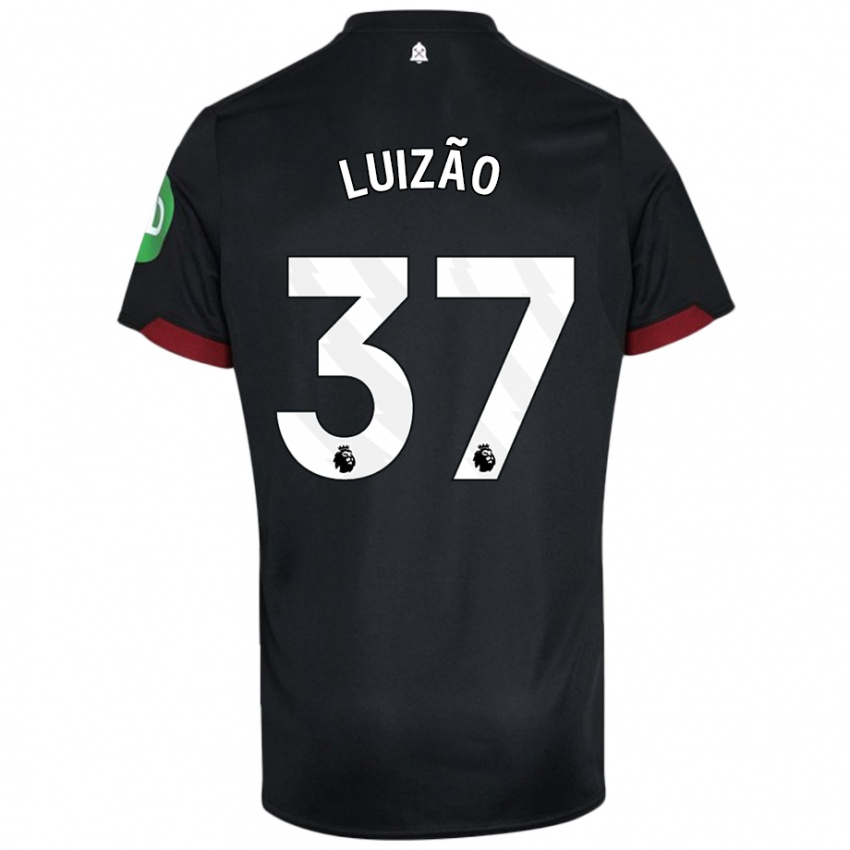 Kinder Luizão #37 Schwarz Weiß Auswärtstrikot Trikot 2024/25 T-Shirt Österreich