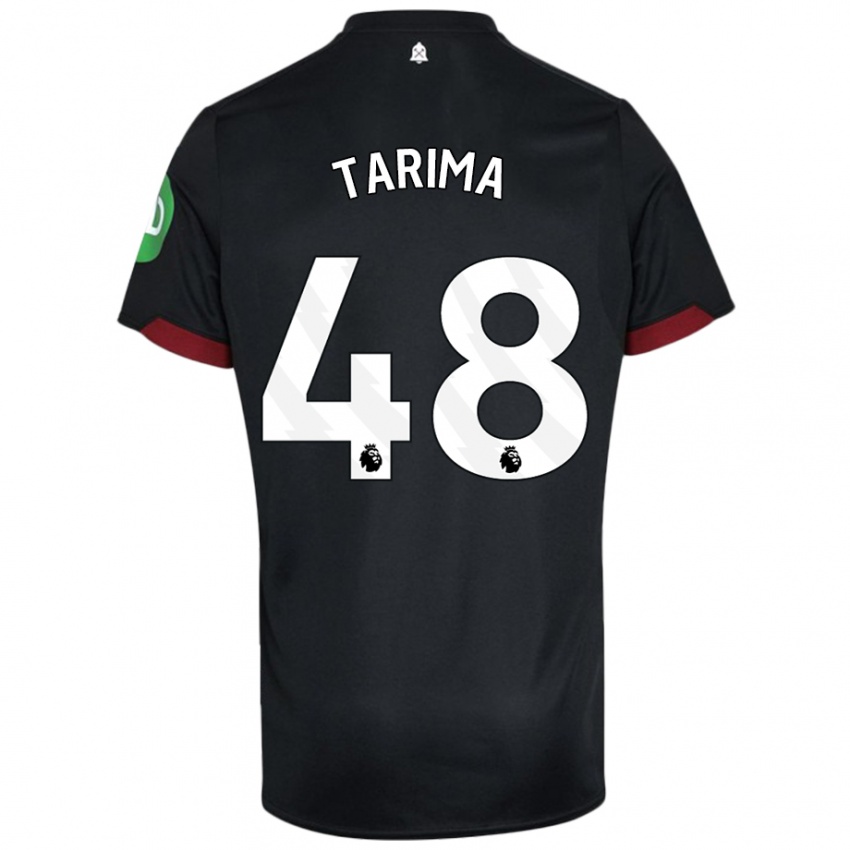 Kinder Sean Tarima #48 Schwarz Weiß Auswärtstrikot Trikot 2024/25 T-Shirt Österreich