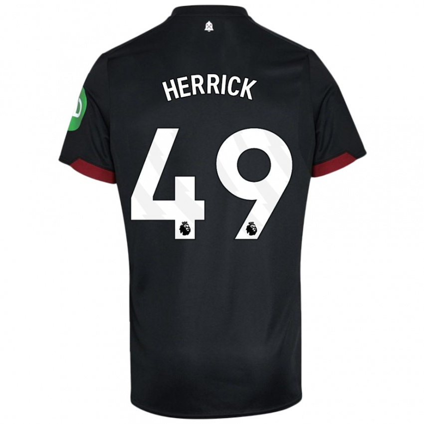 Kinder Finlay Herrick #49 Schwarz Weiß Auswärtstrikot Trikot 2024/25 T-Shirt Österreich