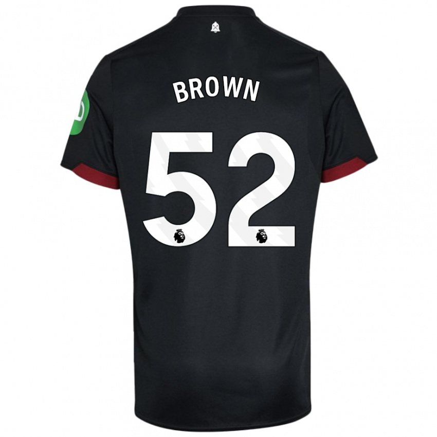 Kinder Luis Brown #52 Schwarz Weiß Auswärtstrikot Trikot 2024/25 T-Shirt Österreich