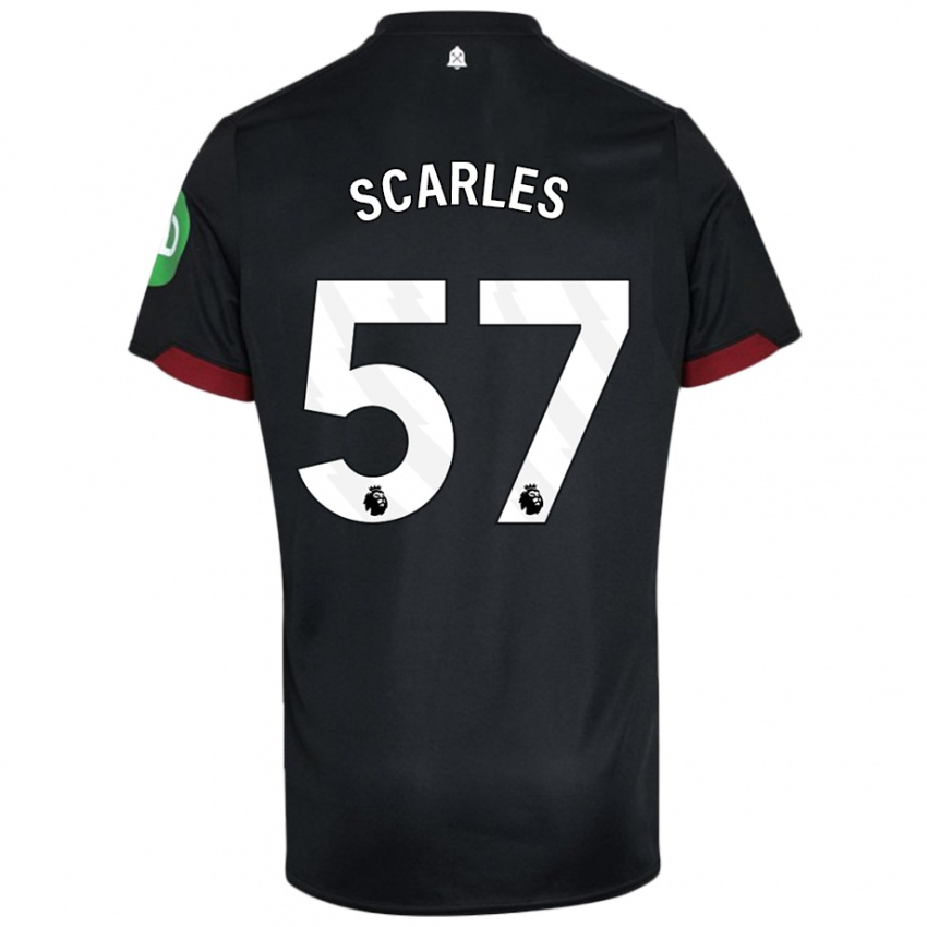 Kinder Oliver Scarles #57 Schwarz Weiß Auswärtstrikot Trikot 2024/25 T-Shirt Österreich