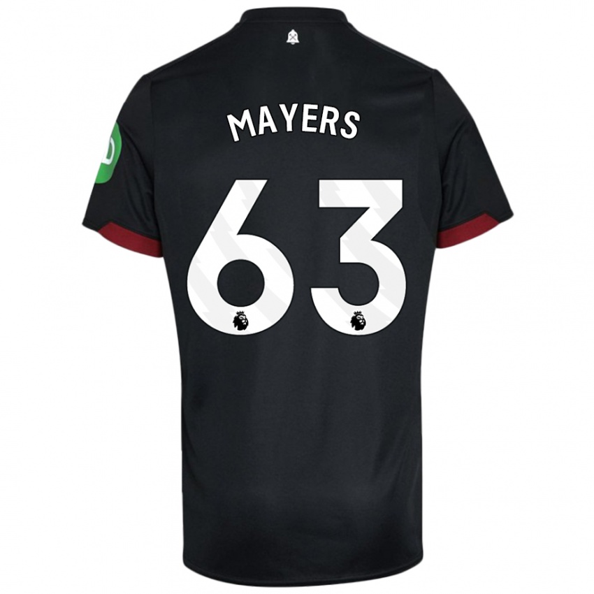 Kinder Ezra Mayers #63 Schwarz Weiß Auswärtstrikot Trikot 2024/25 T-Shirt Österreich