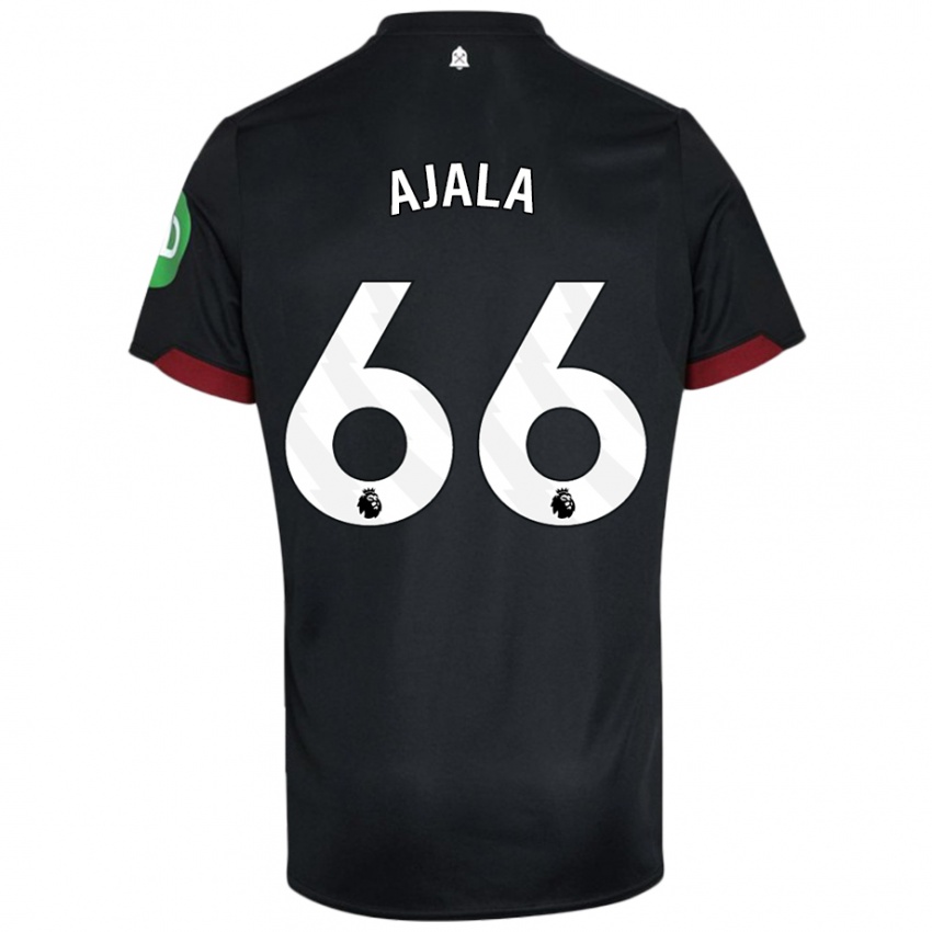 Kinder Joshua Ajala #66 Schwarz Weiß Auswärtstrikot Trikot 2024/25 T-Shirt Österreich