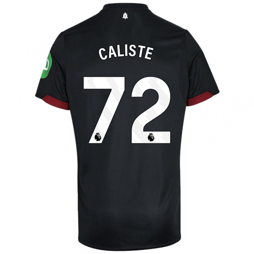 Kinder Gabriel Caliste #72 Schwarz Weiß Auswärtstrikot Trikot 2024/25 T-Shirt Österreich