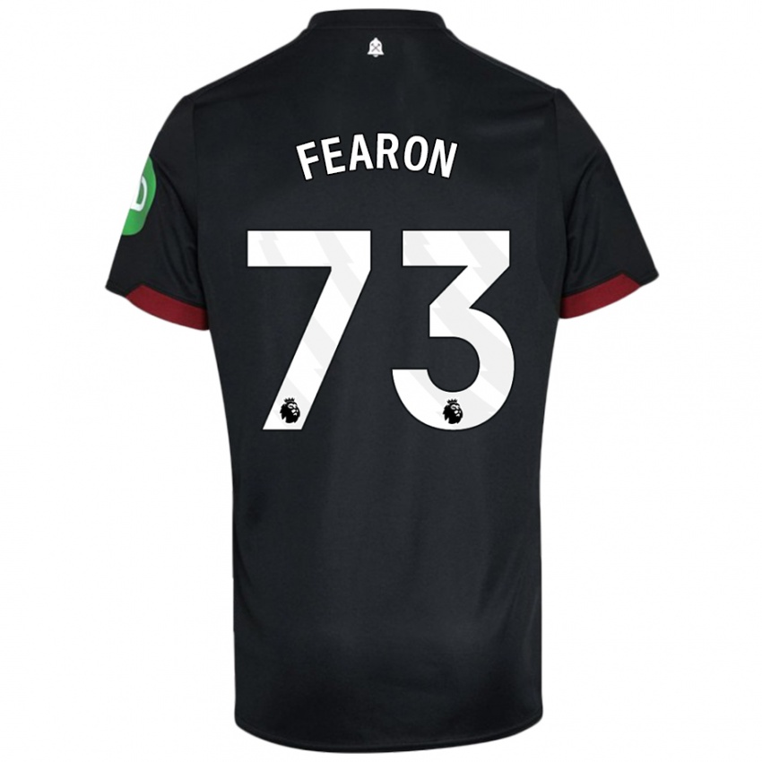 Kinder Preston Fearon #73 Schwarz Weiß Auswärtstrikot Trikot 2024/25 T-Shirt Österreich