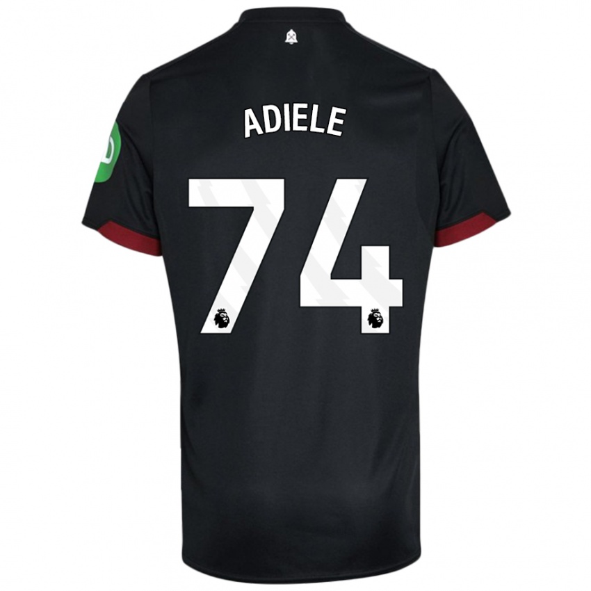 Kinder Emeka Adiele #74 Schwarz Weiß Auswärtstrikot Trikot 2024/25 T-Shirt Österreich