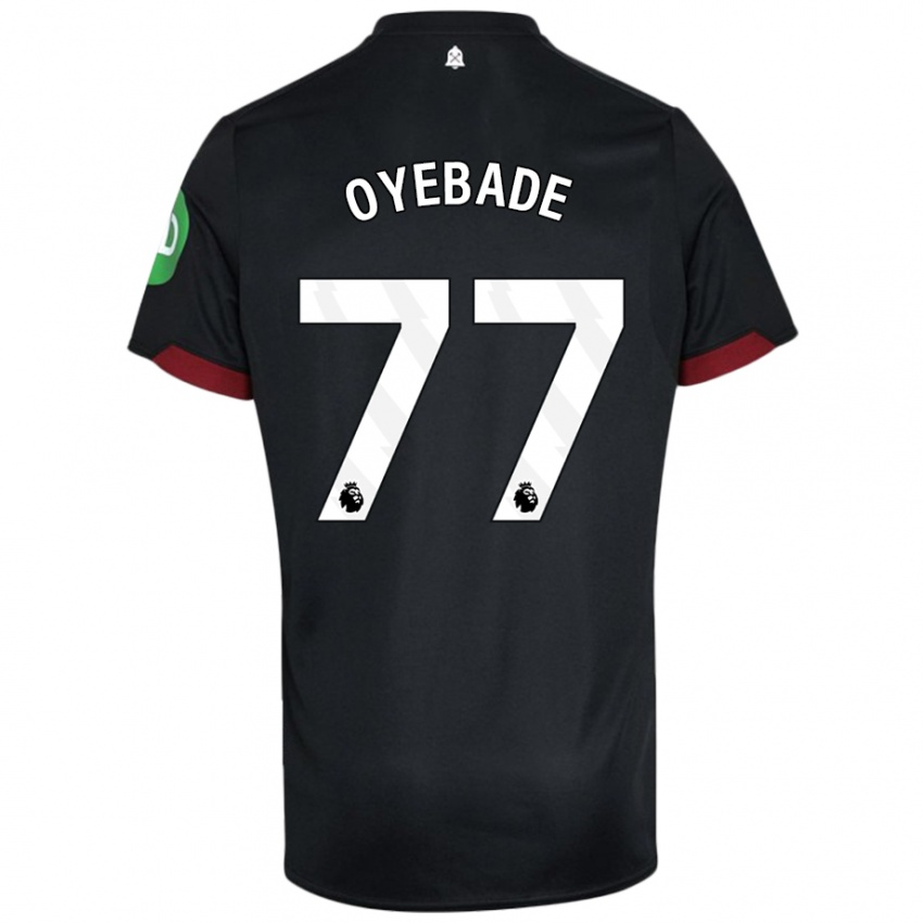 Kinder Rayan Oyebade #77 Schwarz Weiß Auswärtstrikot Trikot 2024/25 T-Shirt Österreich