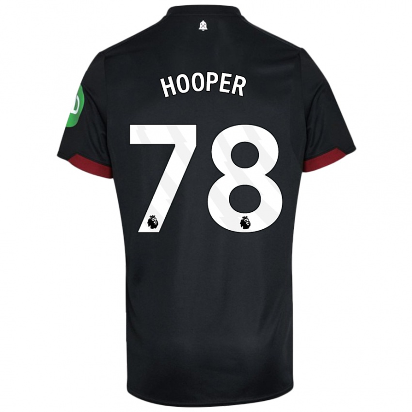 Kinder Finley Hooper #78 Schwarz Weiß Auswärtstrikot Trikot 2024/25 T-Shirt Österreich