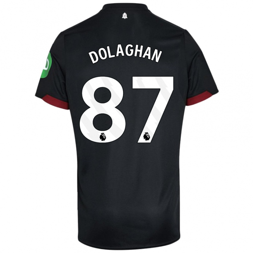 Kinder Brad Dolaghan #87 Schwarz Weiß Auswärtstrikot Trikot 2024/25 T-Shirt Österreich