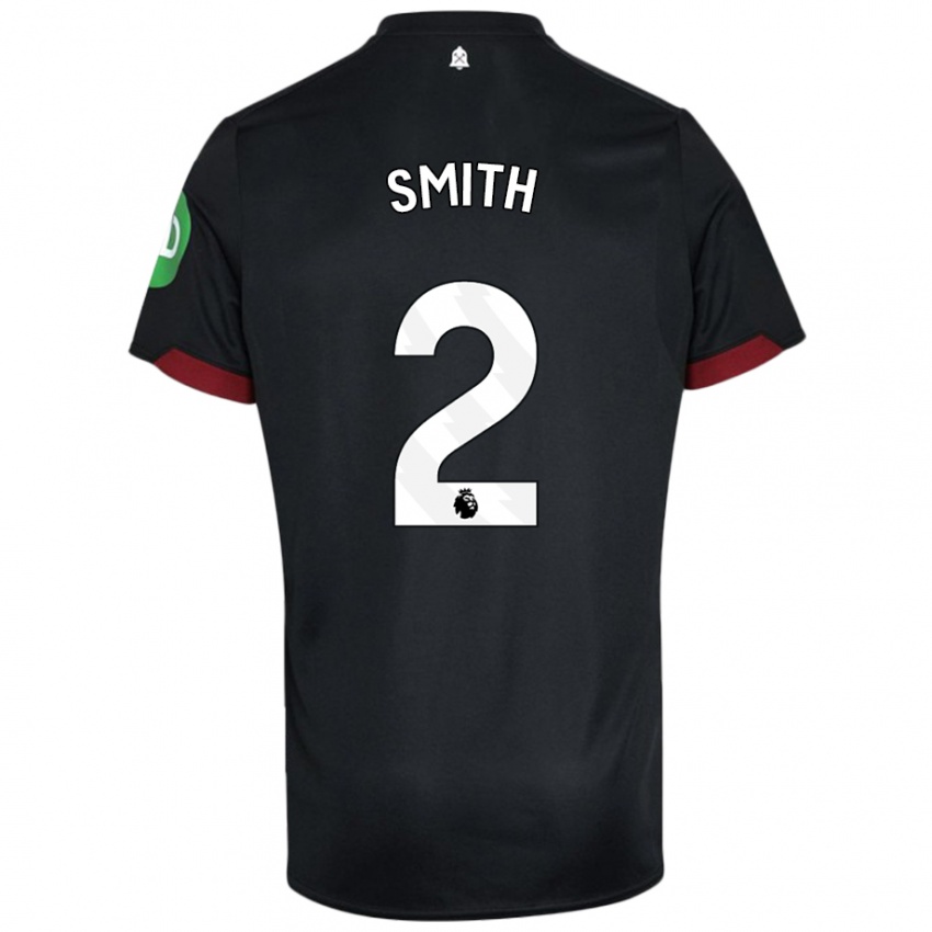 Kinder Kirsty Smith #2 Schwarz Weiß Auswärtstrikot Trikot 2024/25 T-Shirt Österreich