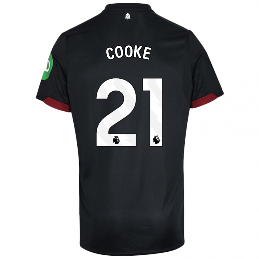 Kinder Shannon Cooke #21 Schwarz Weiß Auswärtstrikot Trikot 2024/25 T-Shirt Österreich