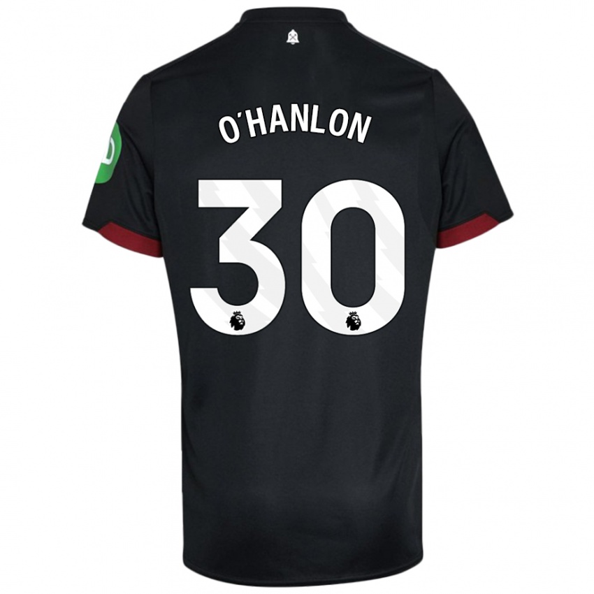 Kinder Katie O'hanlon #30 Schwarz Weiß Auswärtstrikot Trikot 2024/25 T-Shirt Österreich