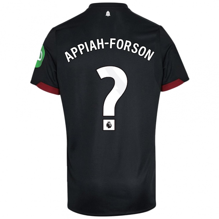 Kinder Keenan Appiah-Forson #0 Schwarz Weiß Auswärtstrikot Trikot 2024/25 T-Shirt Österreich