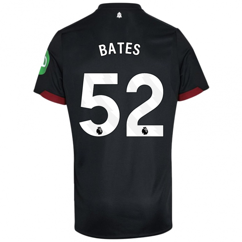 Kinder Billy Bates #52 Schwarz Weiß Auswärtstrikot Trikot 2024/25 T-Shirt Österreich