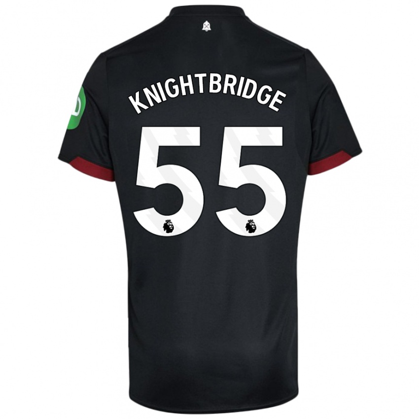 Kinder Jacob Knightbridge #55 Schwarz Weiß Auswärtstrikot Trikot 2024/25 T-Shirt Österreich