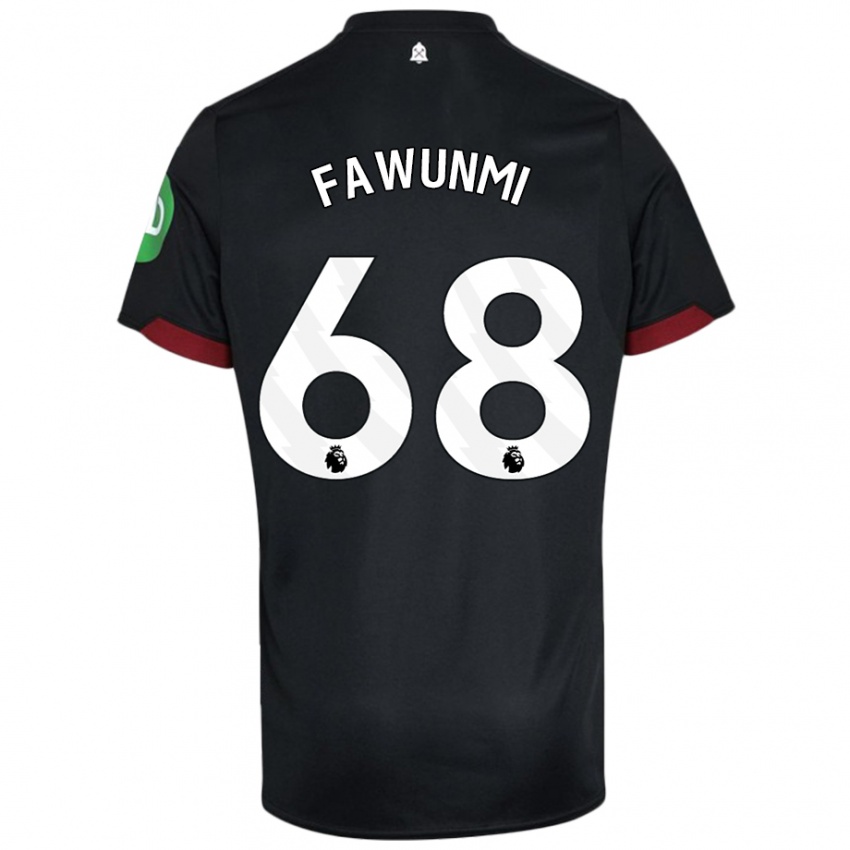 Kinder Favour Fawunmi #68 Schwarz Weiß Auswärtstrikot Trikot 2024/25 T-Shirt Österreich