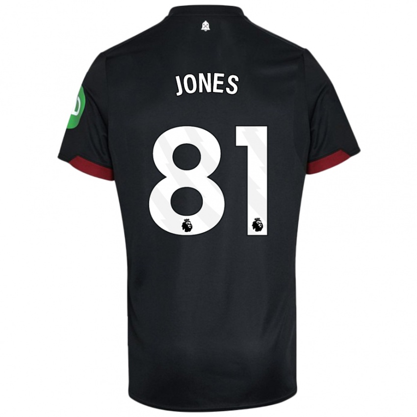 Kinder Liam Jones #81 Schwarz Weiß Auswärtstrikot Trikot 2024/25 T-Shirt Österreich