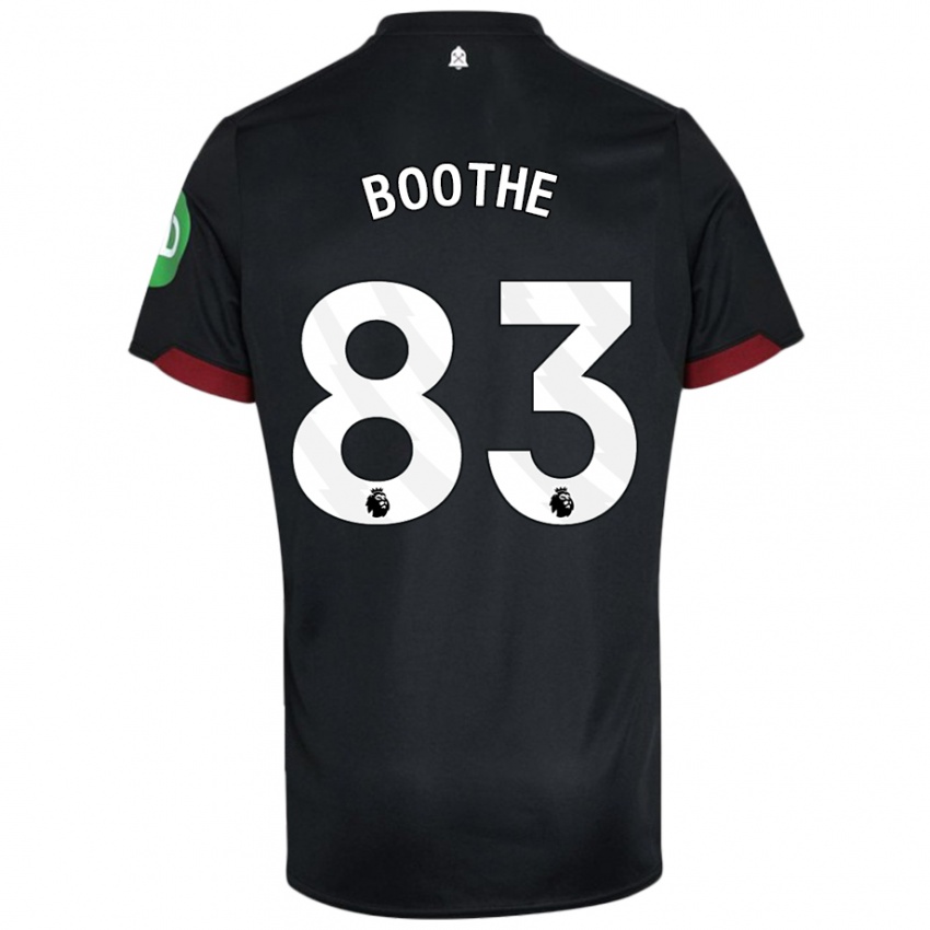 Kinder Sebastian Boothe #83 Schwarz Weiß Auswärtstrikot Trikot 2024/25 T-Shirt Österreich