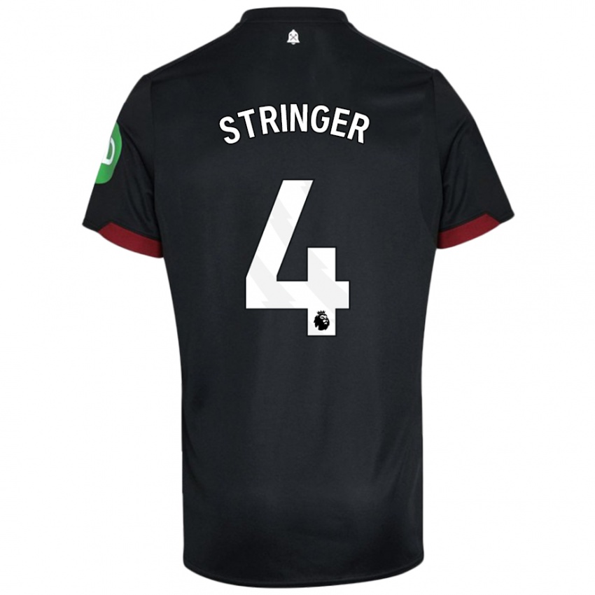 Kinder Abbey-Leigh Stringer #4 Schwarz Weiß Auswärtstrikot Trikot 2024/25 T-Shirt Österreich