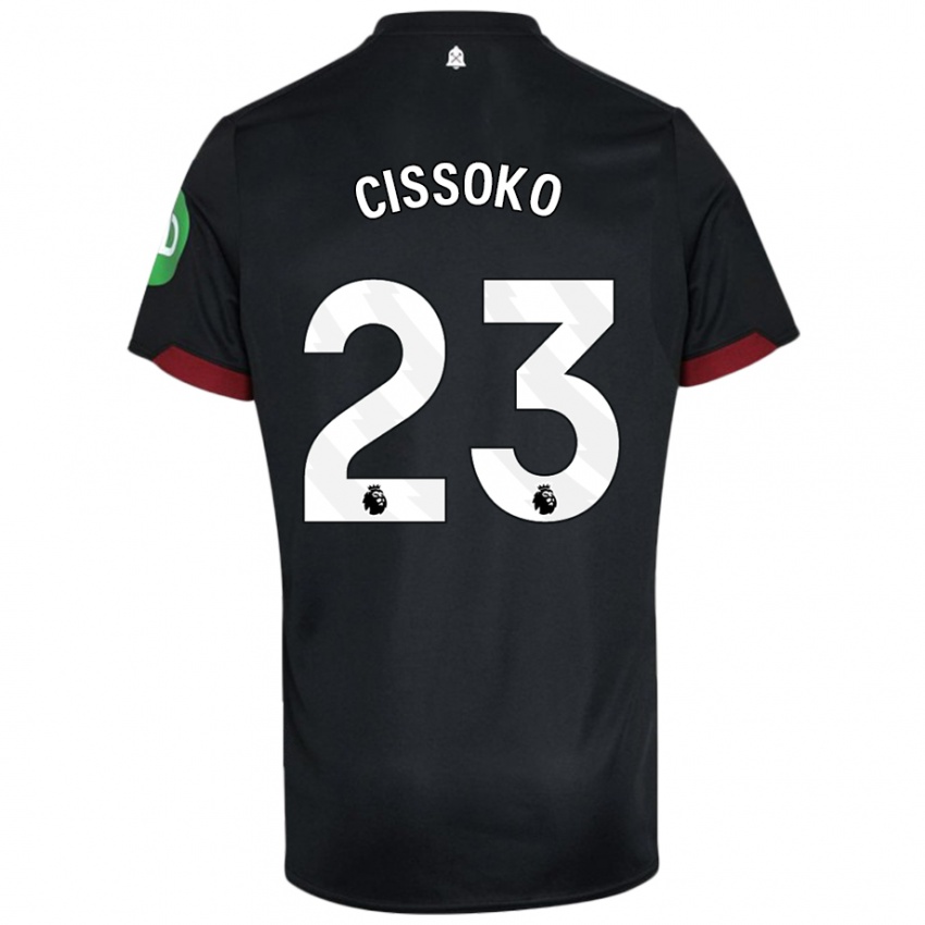 Kinder Hawa Cissoko #23 Schwarz Weiß Auswärtstrikot Trikot 2024/25 T-Shirt Österreich