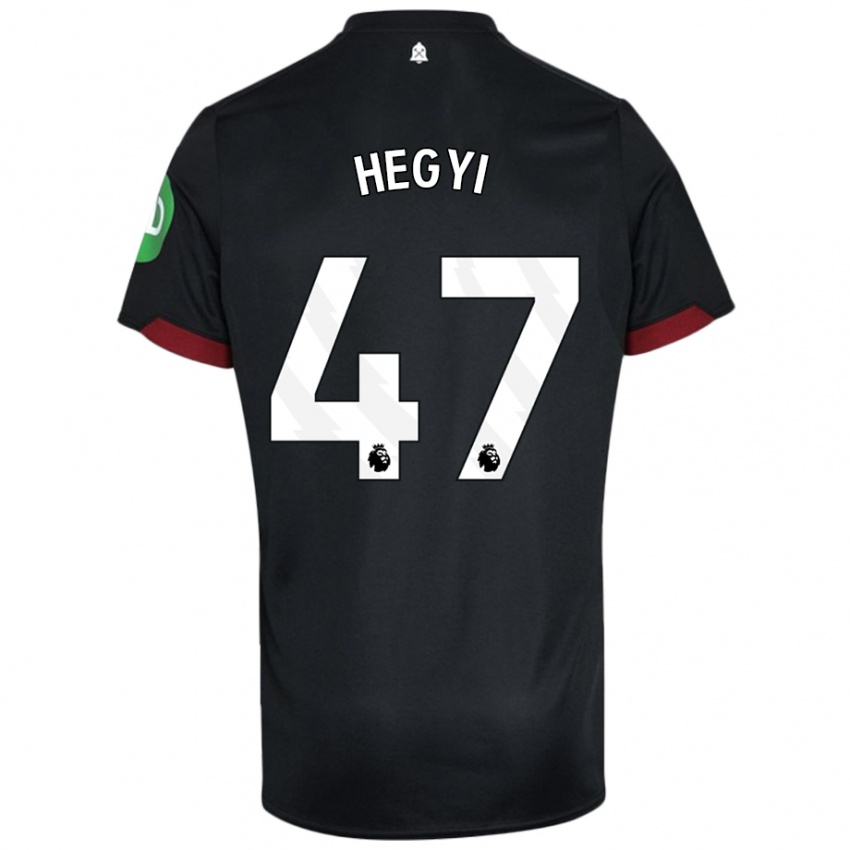 Kinder Krisztian Hegyi #47 Schwarz Weiß Auswärtstrikot Trikot 2024/25 T-Shirt Österreich