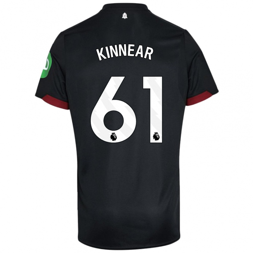 Kinder Brian Kinnear #61 Schwarz Weiß Auswärtstrikot Trikot 2024/25 T-Shirt Österreich