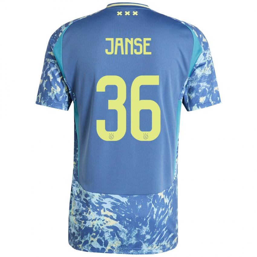 Kinder Dies Janse #36 Grau Blau Gelb Auswärtstrikot Trikot 2024/25 T-Shirt Österreich