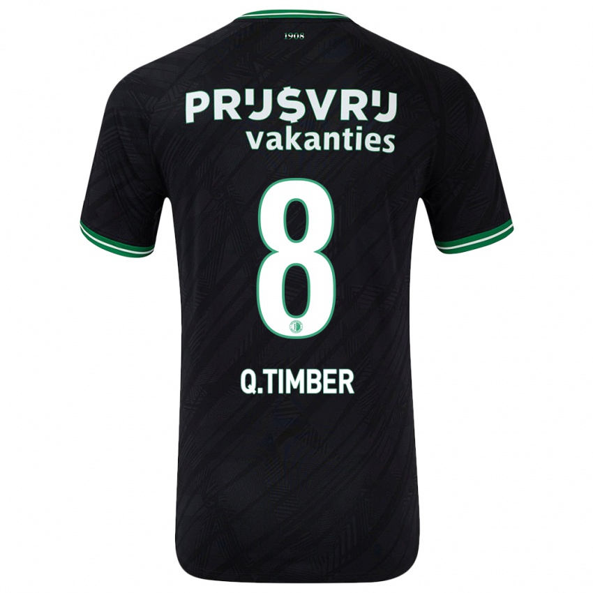 Kinder Quinten Timber #8 Schwarz Grün Auswärtstrikot Trikot 2024/25 T-Shirt Österreich