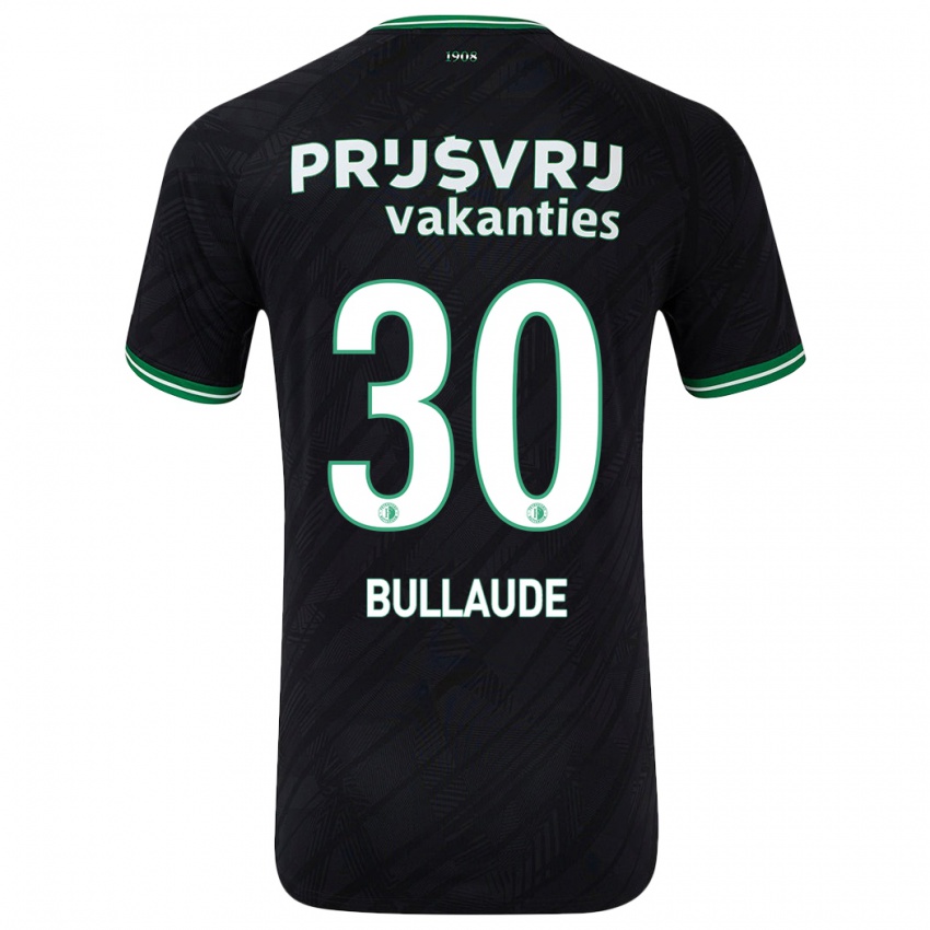 Kinder Ezequiel Bullaude #30 Schwarz Grün Auswärtstrikot Trikot 2024/25 T-Shirt Österreich