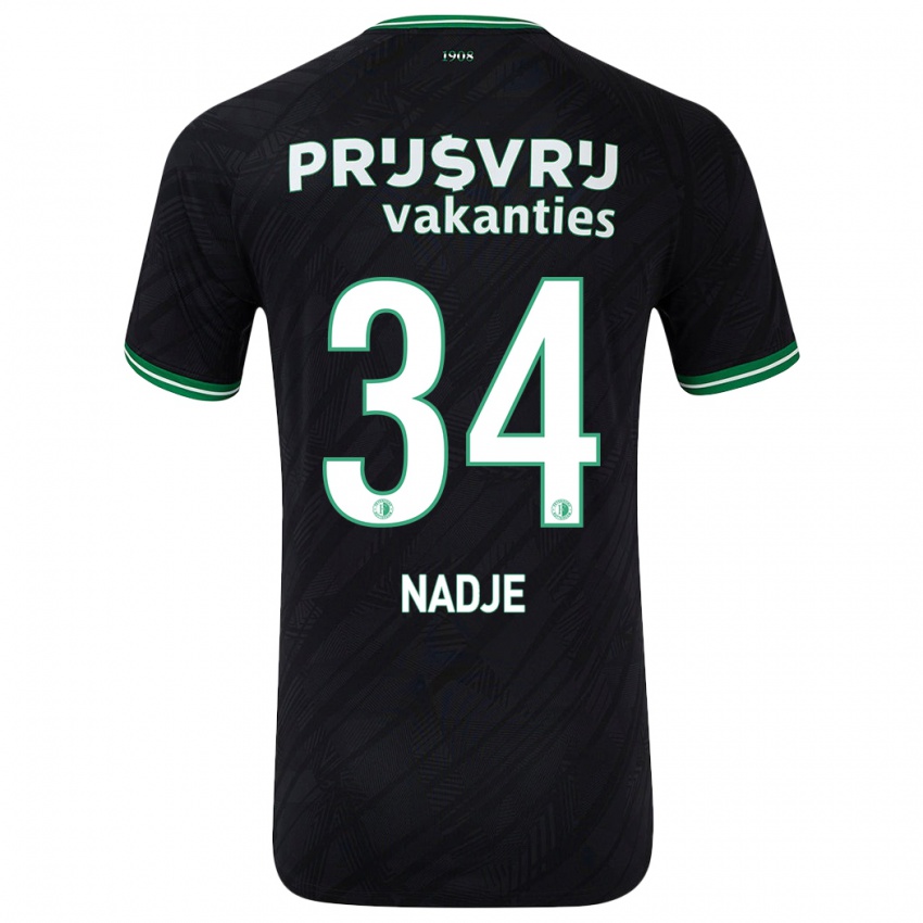 Kinder Chris-Kévin Nadje #34 Schwarz Grün Auswärtstrikot Trikot 2024/25 T-Shirt Österreich