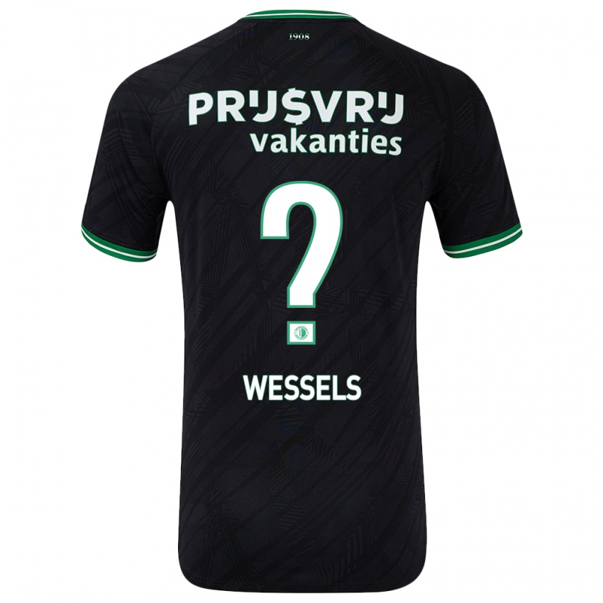 Kinder Tijme Wessels #0 Schwarz Grün Auswärtstrikot Trikot 2024/25 T-Shirt Österreich