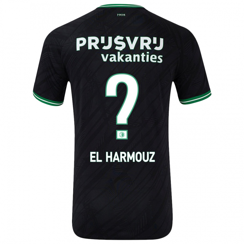 Kinder Nassim El Harmouz #0 Schwarz Grün Auswärtstrikot Trikot 2024/25 T-Shirt Österreich