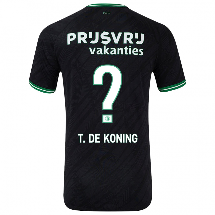 Kinder Tim De Koning #0 Schwarz Grün Auswärtstrikot Trikot 2024/25 T-Shirt Österreich