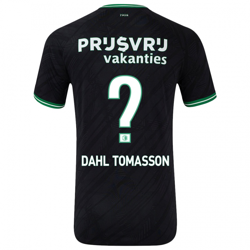 Kinder Luca Dahl Tomasson #0 Schwarz Grün Auswärtstrikot Trikot 2024/25 T-Shirt Österreich