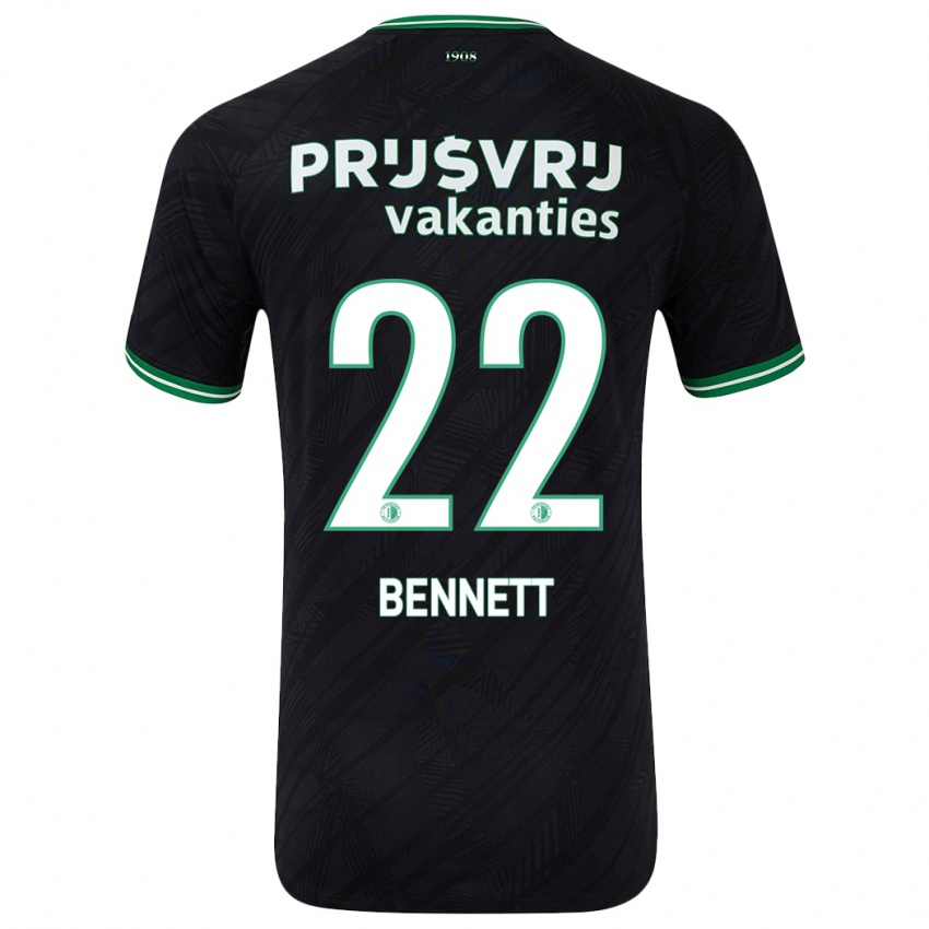 Kinder Walter Bennett #22 Schwarz Grün Auswärtstrikot Trikot 2024/25 T-Shirt Österreich