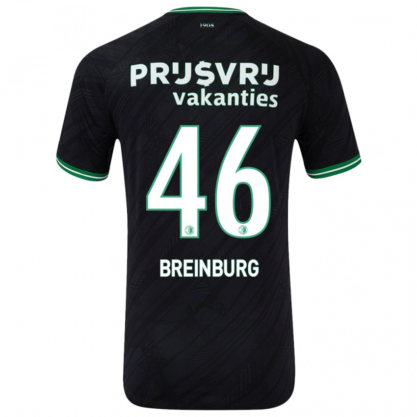 Kinder Rainey Breinburg #46 Schwarz Grün Auswärtstrikot Trikot 2024/25 T-Shirt Österreich