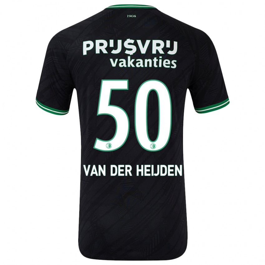 Kinder Delano Van Der Heijden #50 Schwarz Grün Auswärtstrikot Trikot 2024/25 T-Shirt Österreich