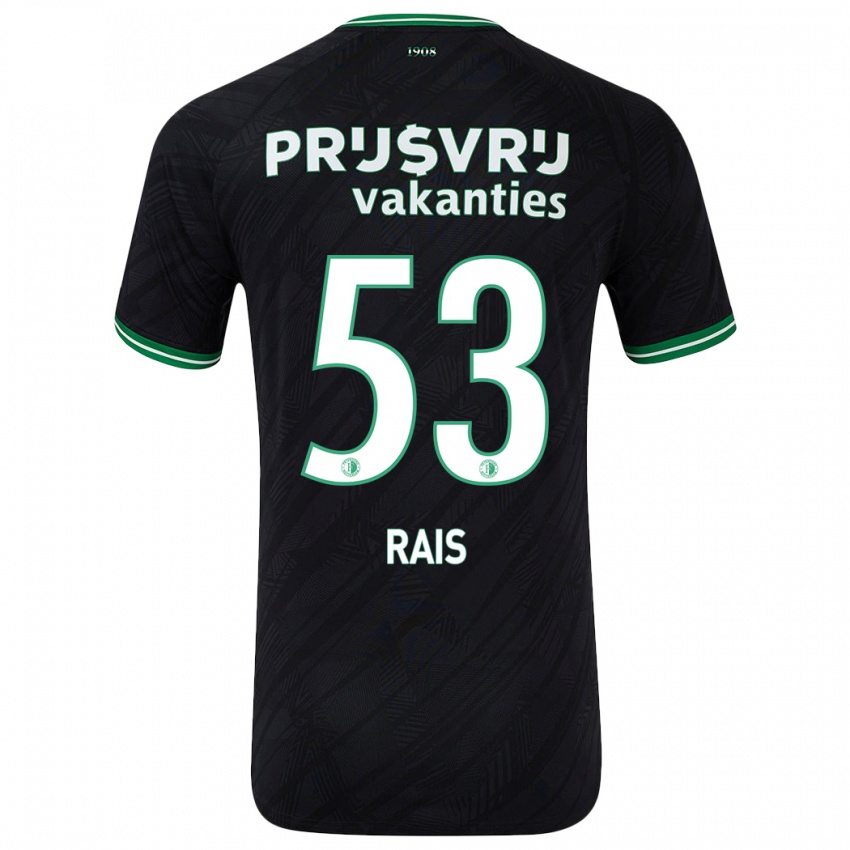 Kinder Amir Rais #53 Schwarz Grün Auswärtstrikot Trikot 2024/25 T-Shirt Österreich