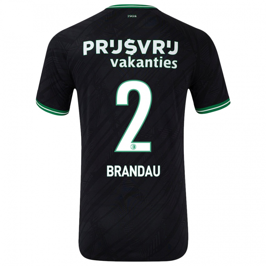 Kinder Justine Brandau #2 Schwarz Grün Auswärtstrikot Trikot 2024/25 T-Shirt Österreich