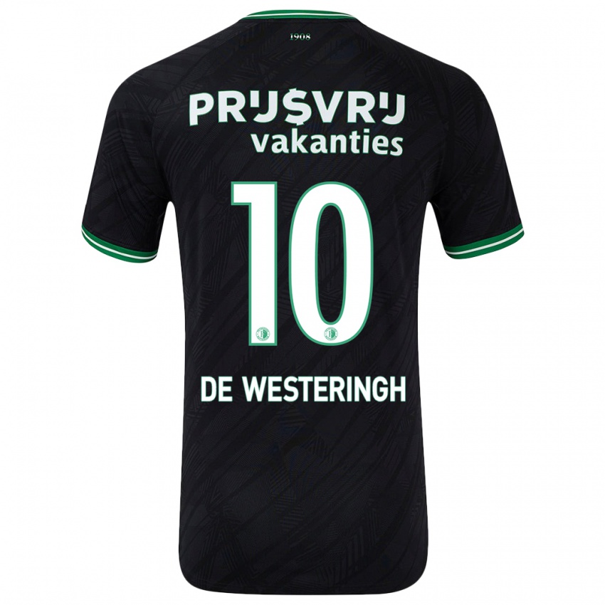 Kinder Kirsten Van De Westeringh #10 Schwarz Grün Auswärtstrikot Trikot 2024/25 T-Shirt Österreich