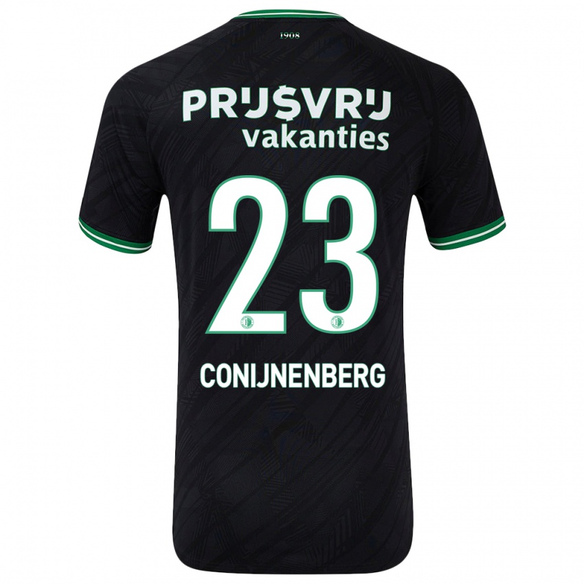 Kinder Jada Conijnenberg #23 Schwarz Grün Auswärtstrikot Trikot 2024/25 T-Shirt Österreich