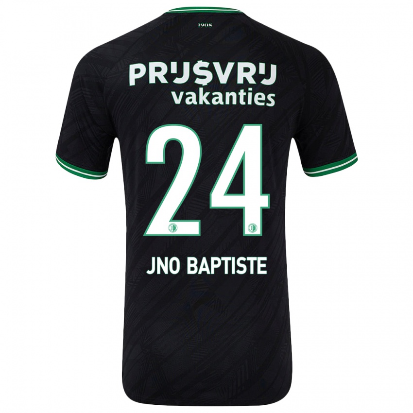 Kinder Bridget Jno Baptiste #24 Schwarz Grün Auswärtstrikot Trikot 2024/25 T-Shirt Österreich