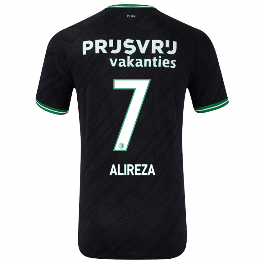 Kinder Alireza Jahanbakhsh #7 Schwarz Grün Auswärtstrikot Trikot 2024/25 T-Shirt Österreich