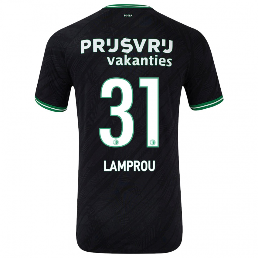 Kinder Kostas Lamprou #31 Schwarz Grün Auswärtstrikot Trikot 2024/25 T-Shirt Österreich