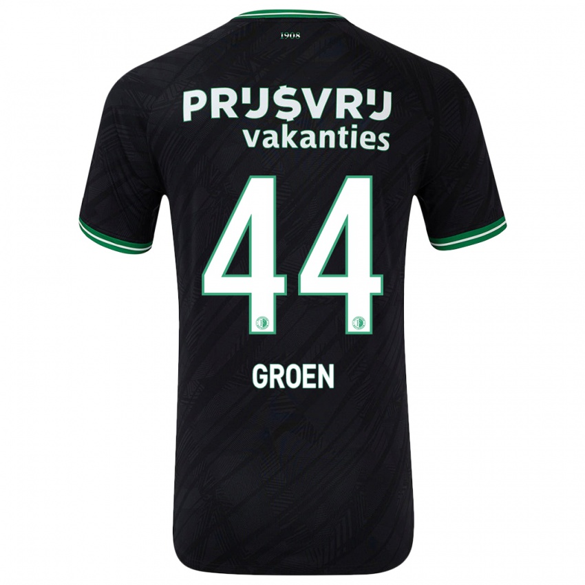 Kinder Nesto Groen #44 Schwarz Grün Auswärtstrikot Trikot 2024/25 T-Shirt Österreich