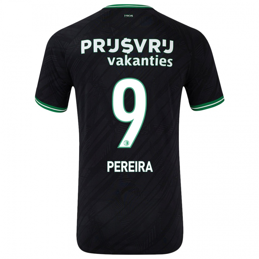 Kinder Danilo Pereira #9 Schwarz Grün Auswärtstrikot Trikot 2024/25 T-Shirt Österreich