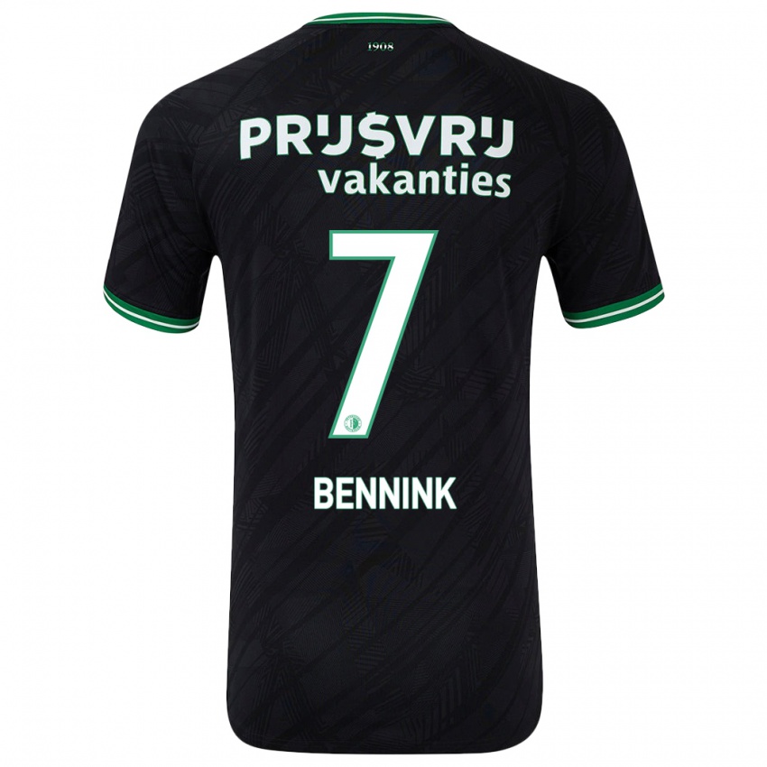 Kinder Maxime Bennink #7 Schwarz Grün Auswärtstrikot Trikot 2024/25 T-Shirt Österreich