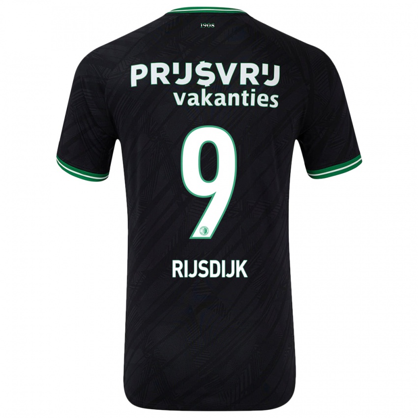 Kinder Pia Rijsdijk #9 Schwarz Grün Auswärtstrikot Trikot 2024/25 T-Shirt Österreich