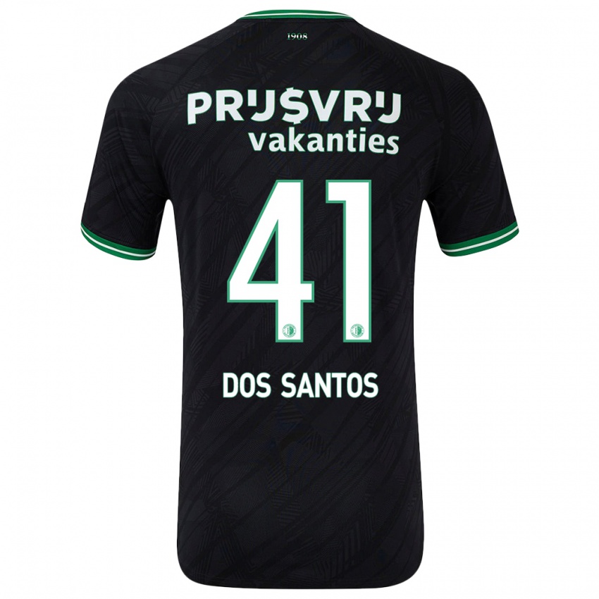 Kinder Giuliany Ben-David Dos Santos #41 Schwarz Grün Auswärtstrikot Trikot 2024/25 T-Shirt Österreich